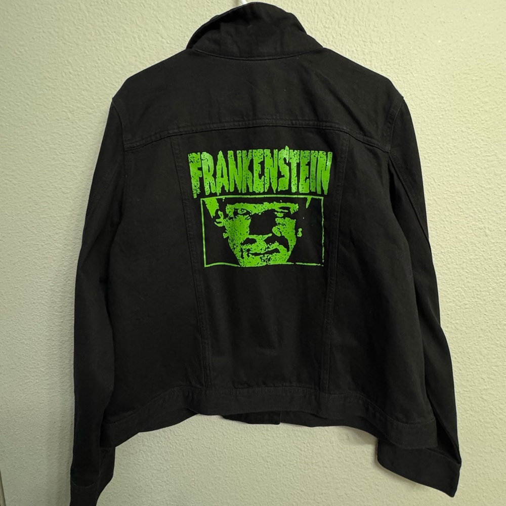 Hot Topic Frankenstein Motorcycle Denim Jacket 3X